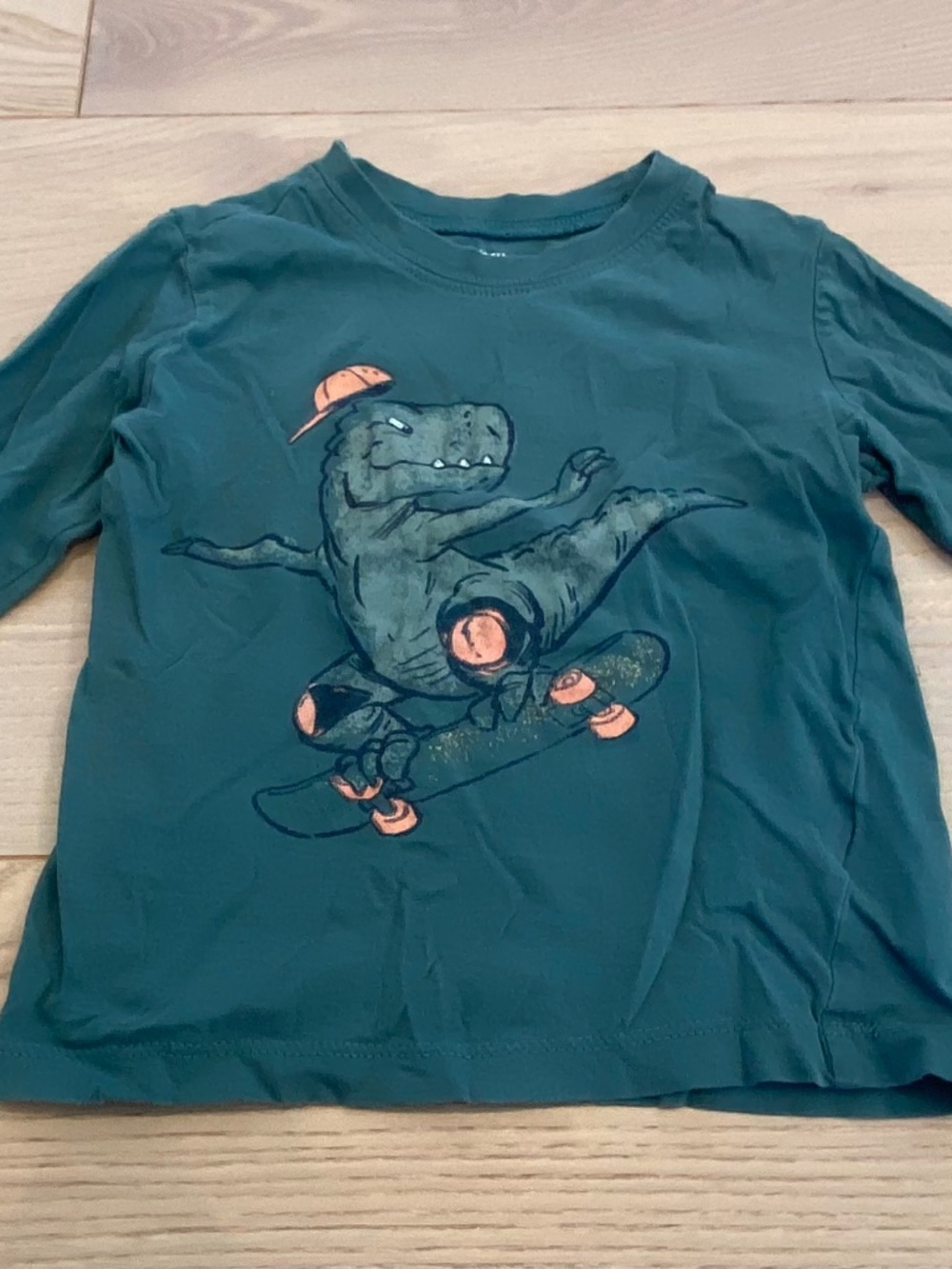 OshKosh Originals Dinosaur Graphic Green Long Sleeve Shirt Size 24M